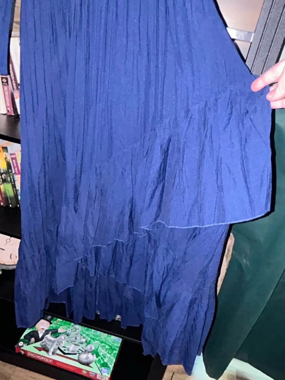 “Oh So Modest” Navy Ruffled Maxi Dress - Picture 3 of 3